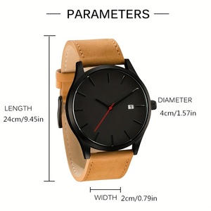 <span class=keywords><strong>Orologio</strong></span> al quarzo classico da <span class=keywords><strong>uomo</strong></span> per occasioni business casual - Cassa in acciaio inossidabile, <span class=keywords><strong>cinturino</strong></span> in ecopelle, <span class=keywords><strong>orologio</strong></span> non impermeabile - Product Image 2