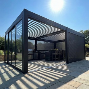 <span class=keywords><strong>Toldo</strong></span> Retráctil de Aluminio para <span class=keywords><strong>Pérgola</strong></span>, Gazebo Resistente a la Intemperie para Protección UV y Protección Contra la Lluvia en Exteriores - Product Image 2