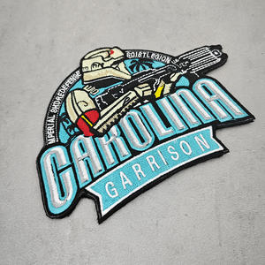 Patchs tactiques brodés Garrison en dentelle de denim écologique tissée pour vestes et blousons avec fermeture auto-agrippante - Product Image 6