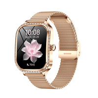 Reloj Inteligente MK88 de 1.75 Pulgadas con Llamadas Bluetooth, Monitoreo de Salud Femenina, Modo Multideportivo, Reloj Inteligente de Diamantes de Moda para Mujer