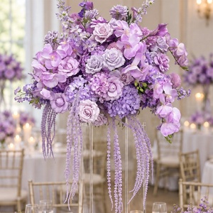 Boule de fleurs artificielles en soie FC169 pour mariage, centre de table, décoration florale, boule de fleurs pour célébration, décoration de fête - Product Image 1