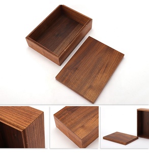 Boîte cadeau de rangement en bois de noyer emballage de luxe personnalisé rétro avec couvercle boîte d'emballage de bijoux en gros d'usine pour le <span class=keywords><strong>chocolat</strong></span> - Product Image 2