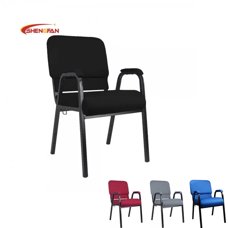 Kaliteli malzeme Modern kullanılan ders koltuk ticari yeni tasarım kilise sandalyesi ziyafet düğün siyah sinema koltuğu