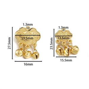 Longevity <b>Lock</b> Pendant Alloy DIY Necklace Charm Traditional Sand Gold Unisex Everyday Wear Geometric Design Yiwu Origin - Product Image 2