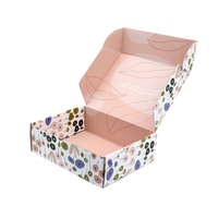 Boîte en carton ondulé avec impression de logo personnalisé, réutilisable, petite, noire, blanche, rose, pour l'emballage et l'expédition