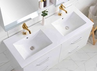 Meuble-lavabo double de style moderne avec armoire murale Utilisation écologique pour ferme et appartement