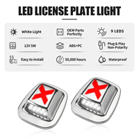 Éclairage de plaque d'immatriculation LED X Design pour Chevrolet Blazer Suburban Tahoe GMC Blanc Rouge Plug and Play Lampe de plaque d'immatriculation