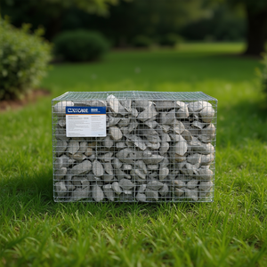 Canasta de Gabiones C&T CAGE, 78.7x11.8x47.2 Pulgadas, Hierro Galvanizado Plateado, Decoración de Jardín para Exteriores - Product Image 2