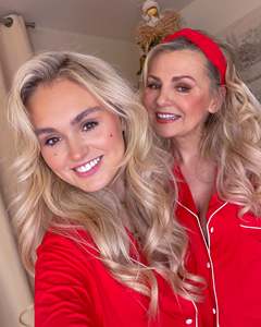 Piyama wanita warna polos mewah baru piyama piyama piyama katun Satin Pjs setelan keluarga untuk Natal - Product Image 1