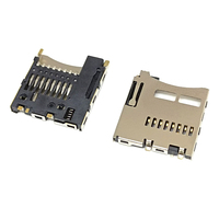 Lecteur de carte mémoire micro SD, Push up carte sim SMT, prise de connexion pour carte SD,