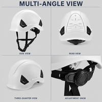 Casque de sécurité réglable en ABS, anti-collision, anti-chute, pour les chantiers de construction et l'alpinisme