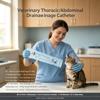 Cathéter de drainage hémostatique avec trocart inclus, jetable, pour petits animaux