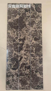 Carreaux de plinthe en céramique brillante à motif marbré, résistants à l'usure, antidérapants, surface pleine masse pour escalier, hôtel, villa, 80x1100mm - Product Image 3
