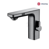 Robinet de lavabo moderne à poignée unique avec affichage numérique LED de la température, en laiton, pour salle de bain