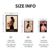 Carnet à spirales personnalisable A5 A6 A7 avec miroir intégré, impression couleur, logo, illustration, design personnalisé, journal vierge
