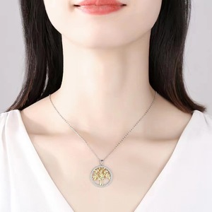 Professional Custom Jewelry Relying <b>Tree</b> of Life Pendent <b>Necklaces</b> Sterling Silver 925 Life of <b>Tree</b> <b>Necklace</b> Zirconia - Product Image 4