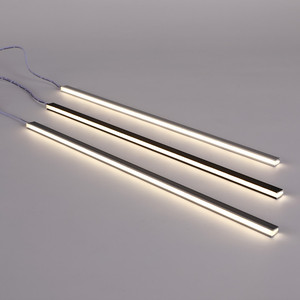 Custom Length Dimmable V-Shape LED Aluminum Profile Black Silver Heatsink Sensor Control ON/OFF Auto LED Light Display <b>Shelves</b> - Product Image 4