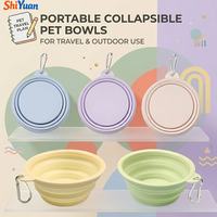 Bol pliable pour chien SHIYUAN, en silicone de qualité alimentaire, pliable, avec mousqueton pour les voyages et la randonnée