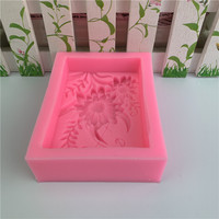 Moule en silicone rectangulaire pour chrysanthème, gâteau, savon, plâtre fait main, époxy, moule décoratif pour bougie, autres décorations, réutilisable