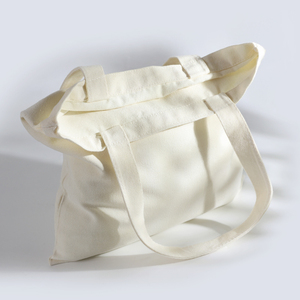 Sac fourre-tout en toile de coton polyester calicot extra épais de 24 oz avec impression personnalisée écologique, poche intérieure et poignée bicolore - Product Image 3