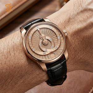 Montre automatique de créateur de luxe mécanique Wandering Hour pour homme Montre-bracelet unique personnalisée en acier inoxydable Fabricant OEM - Product Image 2