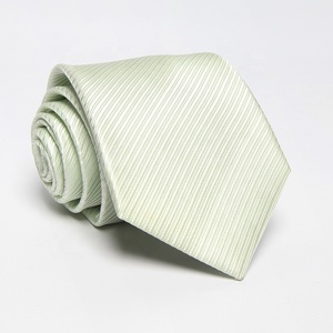 8cm Striped Lime <strong>Sage</strong> <strong>Green</strong> Solid Polyester Microfiber Necktie for Men Jacquard Woven Formal <strong>Tie</strong> - Product Image 2
