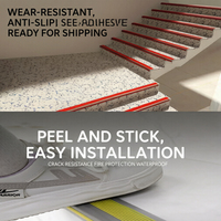 Profilé de marche d'escalier en PVC pour revêtement de sol SPC à clipser, bordure adhésive pour marche d'escalier, pour décoration intérieure