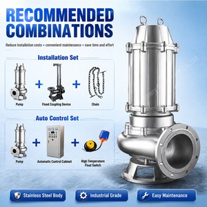 Pompe à eaux usées submersible automatique en acier inoxydable avec interrupteur à flotteur - Product Image 5