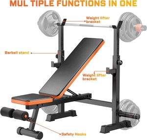 CZFIT Set de Banco de Levantamiento de Pesas con Soporte para Barra, para Ejercicios de Piernas y Sentadillas, Banco Ajustable para Levantamiento de Pesas - Product Image 3