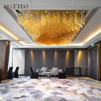 Lustre LED personnalisé moderne en cristal pour plafond, grande fleur, décoration, hôtel, escaliers, hall de mariage
