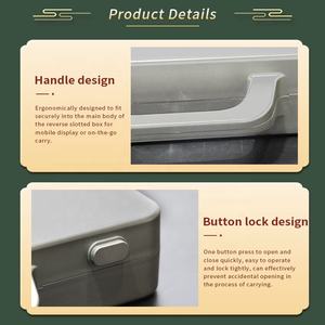 Étuis d'échantillons personnalisés bon marché pour la présentation des pierres boîte d'affichage vitrine boîte d'échantillons de quartz valise d'échantillons de pierre - Product Image 3