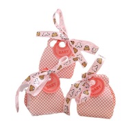 Boîte cadeau de bonbons Bib en stock, emballage créatif pour bonbons de fête de bébé, boîte d'emballage de bonbons en gros d'usine