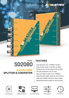 AVMATRIX SD2080 Divisor/Convertidor SDI HDMI 2x8, 1080p60, Amplificador de Distribución con Reclocking SDI para Transmisión en Vivo