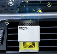 Diffuseur de désodorisant de voiture de bouteilles en verre solide moderne et écologique de luxe avec type de liquide de parfum de parfum de rose d'aération