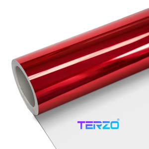 Terzo Factory Direct Top Grade PET <b>Mirror</b> Chrome Red Electroplating Car Sticker Thick Film - Product Image 1