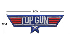 Top Gun Flugzeug bestickt umwelt freundliche Filz Spitze PVC <span class=keywords><strong>Hook</strong></span> & <span class=keywords><strong>Loop</strong></span> Kleidungs stück Patch für Armband - Product Image 4