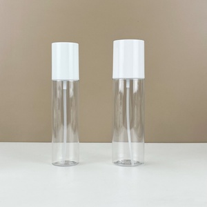 Botella de Plástico Transparente de 100ml, 120ml, 150ml con Tapa Pulverizadora Blanca, Diseño Personalizado, Botella de Plástico para Loción Cosmética con Tapa Dosificadora - Product Image 4