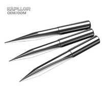 Pemotong alur lurus tepi ganda 2 seruling alat ukir penggilingan baja Tungsten presisi tinggi Diameter batang 6mm OEM/ODM