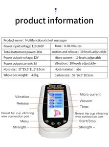 Appareil de thérapie par aspiration et roulement pour le lifting des hanches, l'amélioration de la poitrine, le drainage lymphatique, le massage de la poitrine et des seins, traitement - Product Image 4