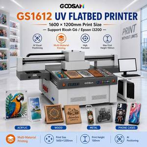 UV Flatbed Printer 1612 160x120cm Dual Head White Ink G5 I3200 Acrylic Glass Metal Wood Leather <b>Ceramic</b> Printing Machine - Product Image 1