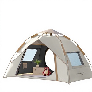 Tente de <span class=keywords><strong>camping</strong></span> de style primitif, équipement de <span class=keywords><strong>camping</strong></span> portable pliable pour l'extérieur, ensemble complet de <span class=keywords><strong>camping</strong></span> pour séjours de nuit, aucun montage requis - Product Image 1