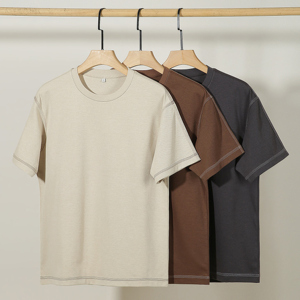 Regular Fit Polyester/Cotton Knitted Unisex Solid Color Crew Neck Anti-Wrinkle & Breathable Blank T-<b>Shirt</b> - Product Image 2