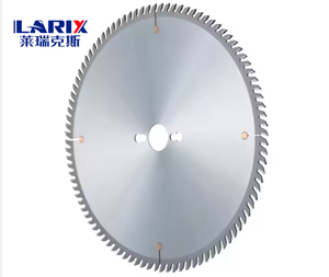 LARIX Circular TCT Hoja de sierra con punta de diamante Espiral para cortar madera Acero prensado en caliente con acabado blanco Compatible con OEM - Product Image 5