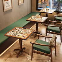 Ensemble de salle à manger sur mesure pour restaurant, fabrication OEM ODM, canapé en bois et table et chaises pour la restauration
