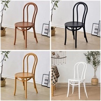 Chaise de salle à manger YueChun en bois courbé style Thonet, en hêtre massif, empilable, idéale pour café, bistrot, restaurant et cuisine domestique