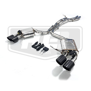 Per Porsche Macan <span class=keywords><strong>Turbo</strong></span>/S/GTS V6 2.9t 3.0t 3.6t, scarico con valvola controllata in acciaio inossidabile, terminali in carbonio. - Product Image 1