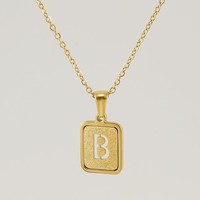 Collar con Colgante de Letra Moderno de Alta Calidad, Chapado en Oro de 18k, Impermeable, con Inicial Personalizada, Collar con Nombre del Alfabeto para Mujer