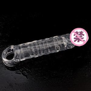 Großhandel Herren wieder verwendbare TPE Kondom verlängert verdickt Lock Sperma Ring Extender Wasch bare Dildo hülle für Verzögerung Ejakulation - Product Image 4