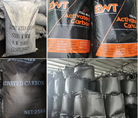 Charbon actif granulaire de coque de noix de coco à haute valeur d'iode pour le traitement de l'eau municipale