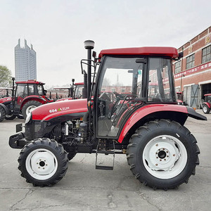 รถแทรกเตอร์ฟาร์ม 4x4 รถแทรกเตอร์ล้อยางสำหรับการเกษตร รถแทรกเตอร์ฟาร์ม 50 แรงม้า 60 แรงม้า รถแทรกเตอร์ขนาดเล็ก พร้อมที่ตักด้านหน้าและรถขุดด้านหลัง - Product Image 1